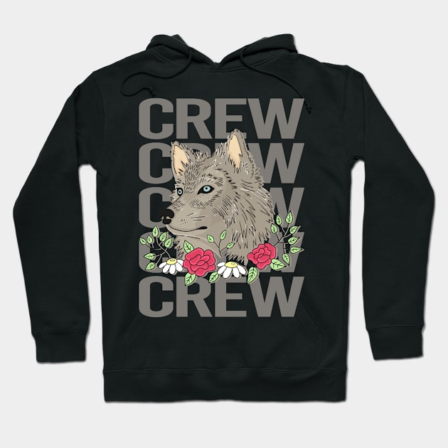 Wolf Head - Crew Name Hoodie by Atlas Skate